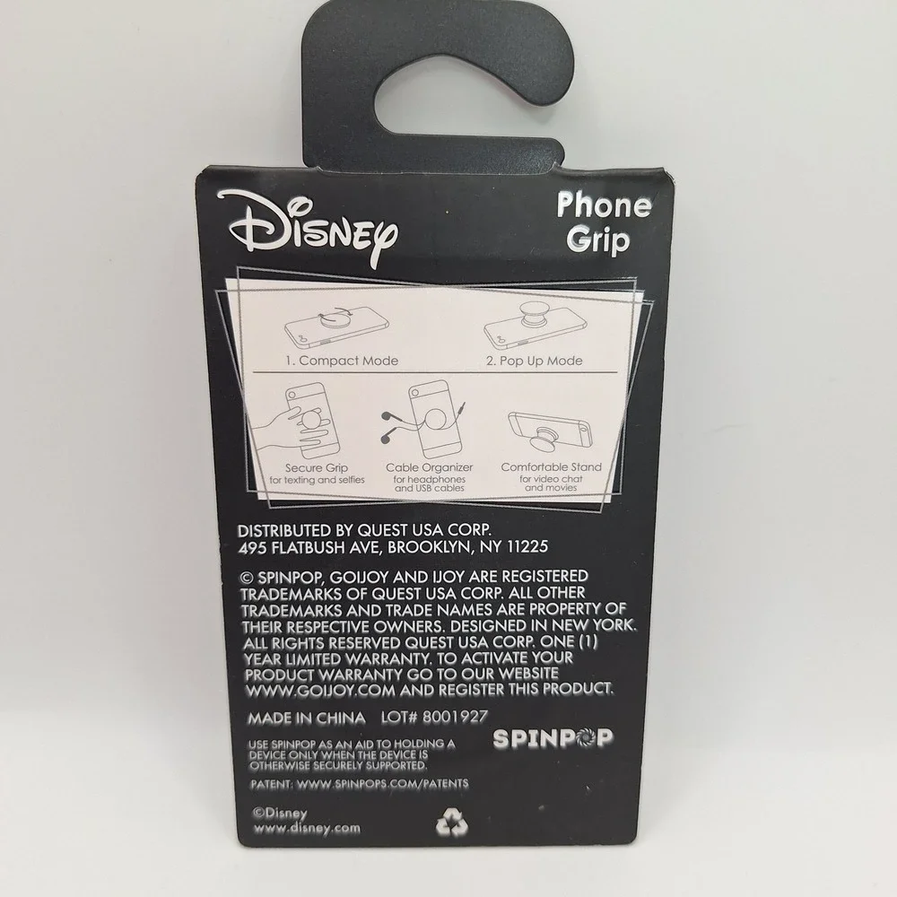 SPINPOP Disney Princesses Phone Grip Cable Organizer Fidget Toy Kickstand